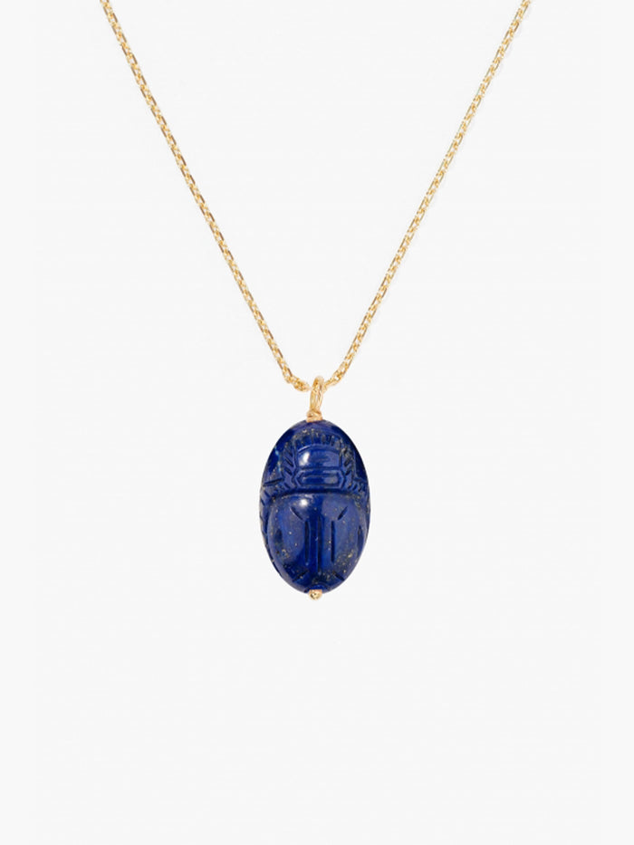 Large Lapis lazuli beetle pendant