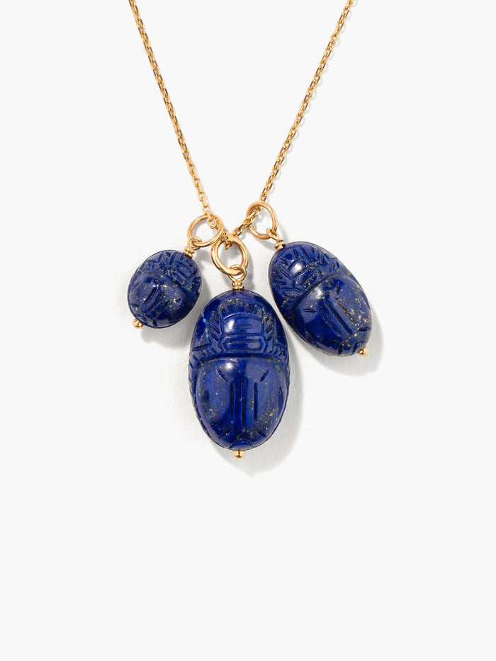 Large Lapis lazuli beetle pendant