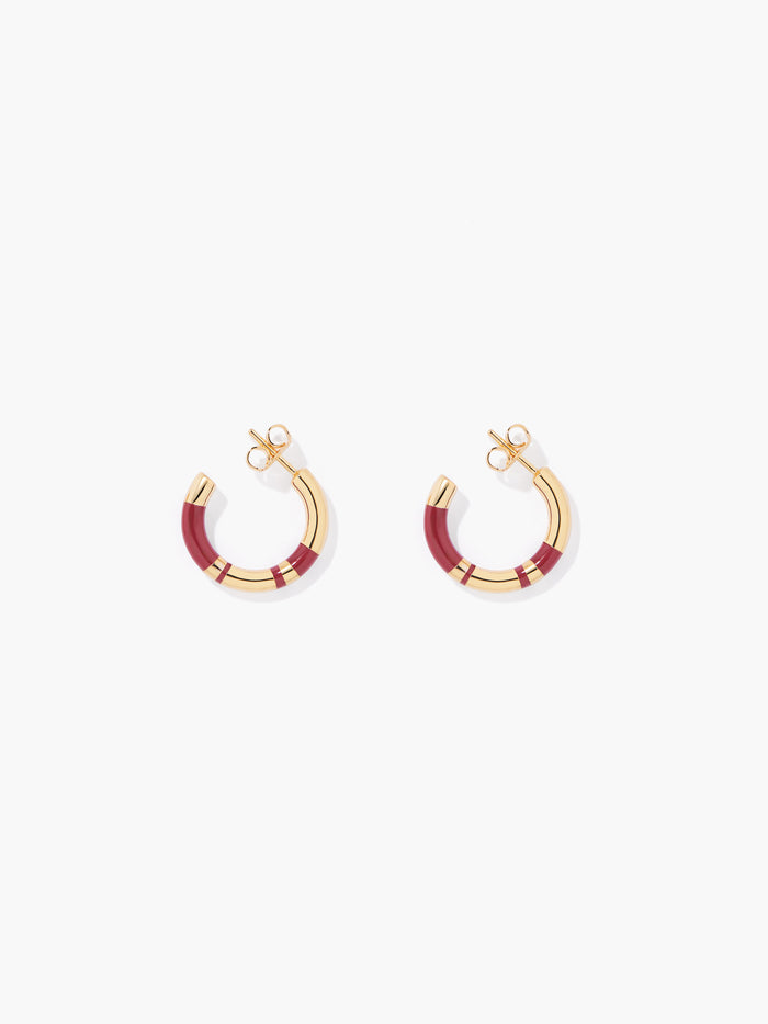 Positano Brown Mini Hoop Earrings