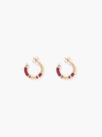 Positano Brown Mini Hoop Earrings