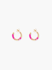 Positano Raspberry Mini Hoop Earrings