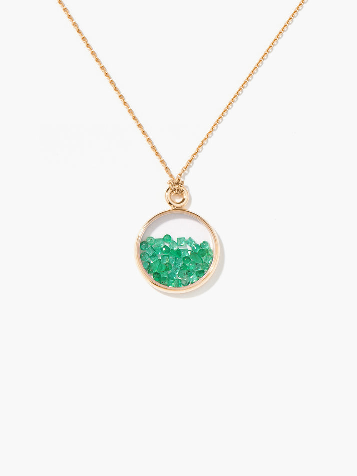 aurélie bidermann Pendentif Baby Chivor Emeraudes CHISA02EM YG_CHNFOR04 YG