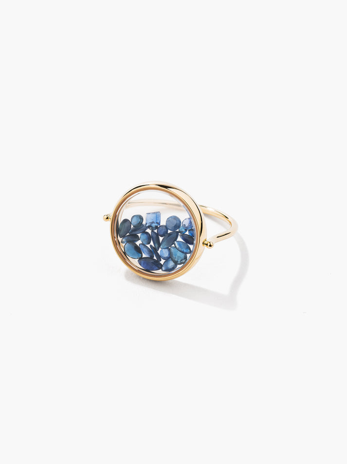 aurélie bidermann Bague Chivor Saphirs Bleus CHIBA01BS YG-48