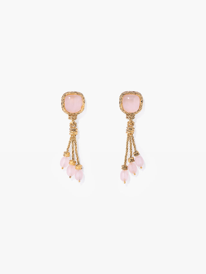 aurélie bidermann Boucles d'oreilles Miki quartz rose SS25BO14 MG