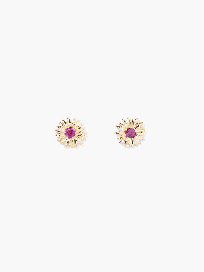 Boucle d’oreille Bouquet Grenat Rhodolite