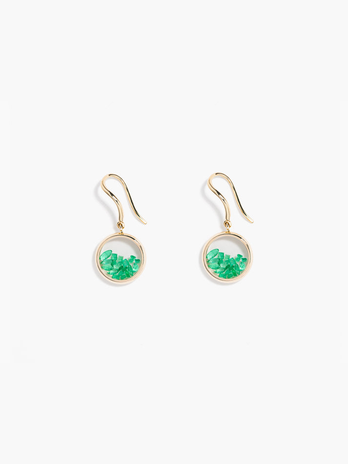 aurélie bidermann Boucles d'oreilles Chivor Emeraudes CHIBO01EM YG
