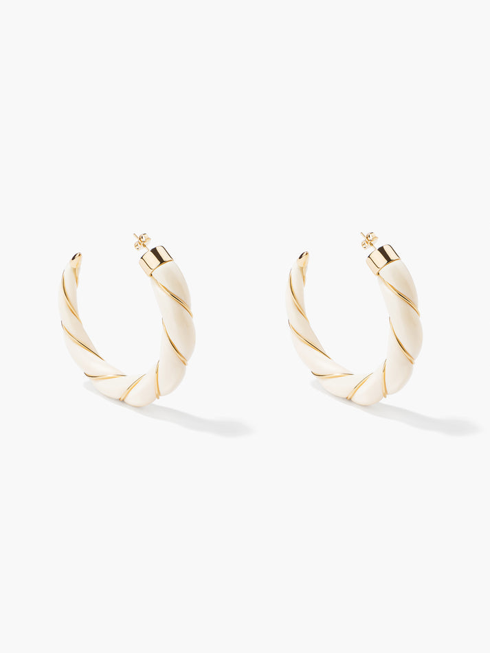 aurélie bidermann Boucles d'oreilles Diana Ivoire DIAS16BO02I3 MG
