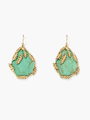 Boucles d'oreilles Françoise turquoise