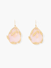 Boucles d'oreilles Quartz rose