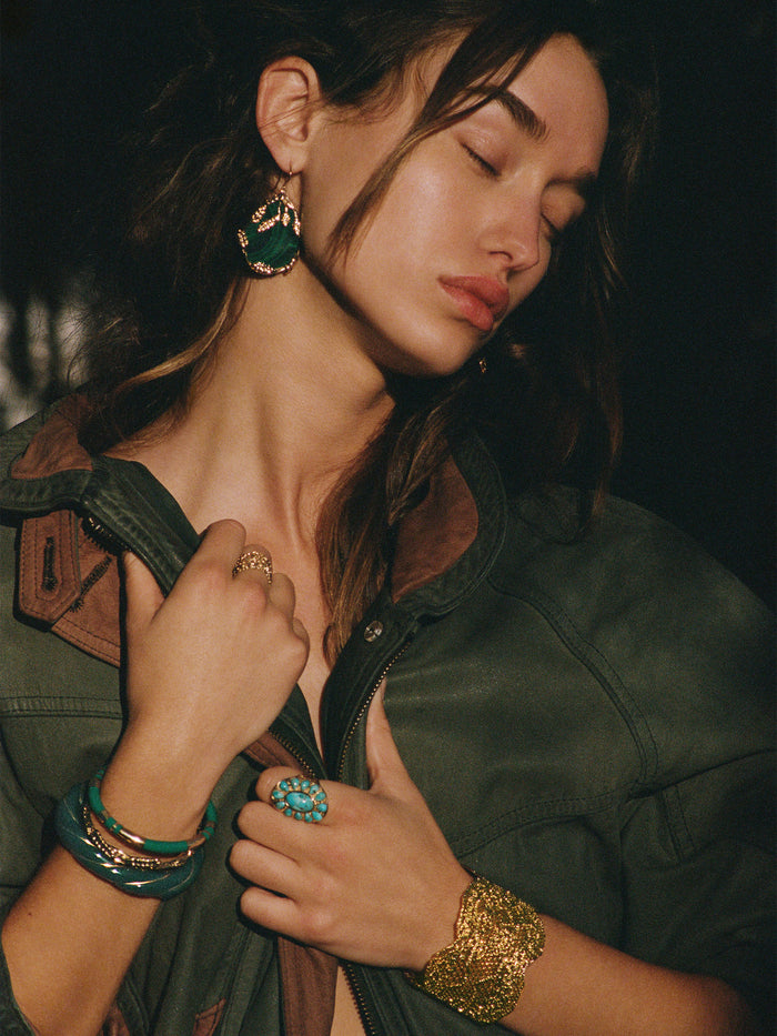 Françoise Malachite earrings