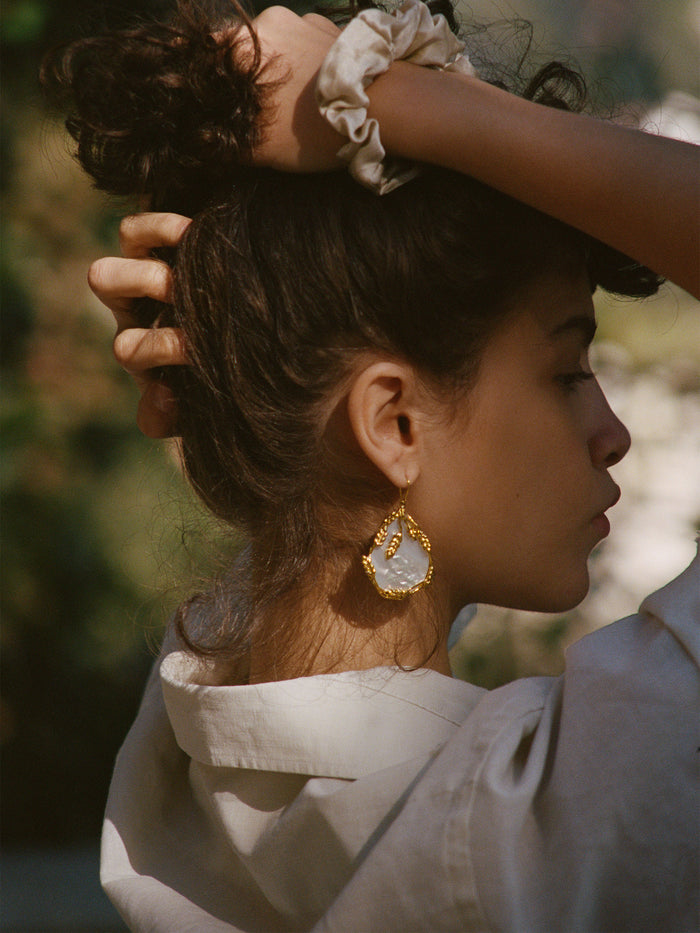 Boucles d'oreilles Françoise nacre