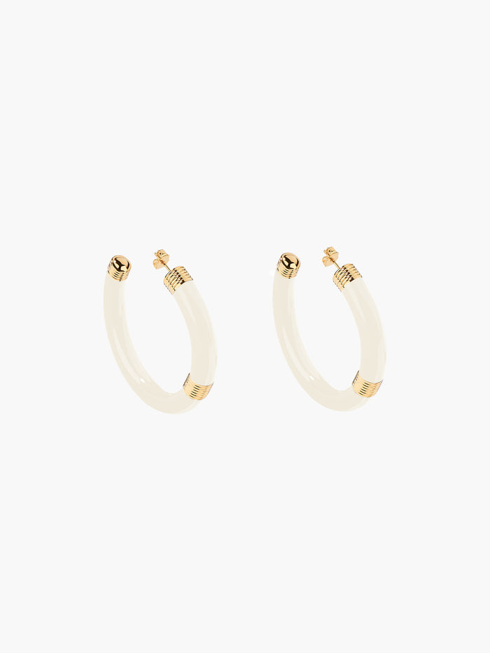 Boucles d'oreilles Katt ivoire