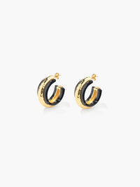 Boucles d'oreilles Nazca noires