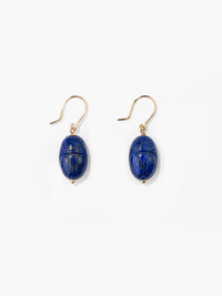 Boucles d'oreilles Scarabée Lapis lazuli