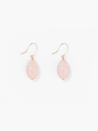 Boucles d'oreilles Scarabée Opale rose