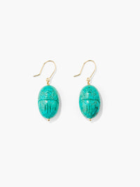 Turquoise Beetle Earrings