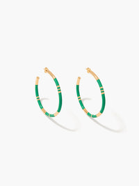 Positano emerald green hoop earrings