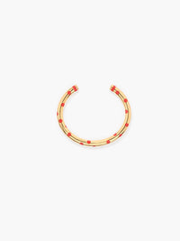 Positano coral polka dots bangle