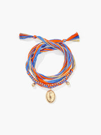 Honolulu orange and blue beetle bracelet