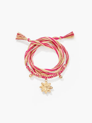 Honolulu pink flower bracelet