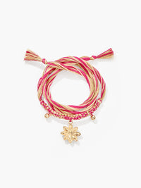Bracelet Honolulu fleur rose