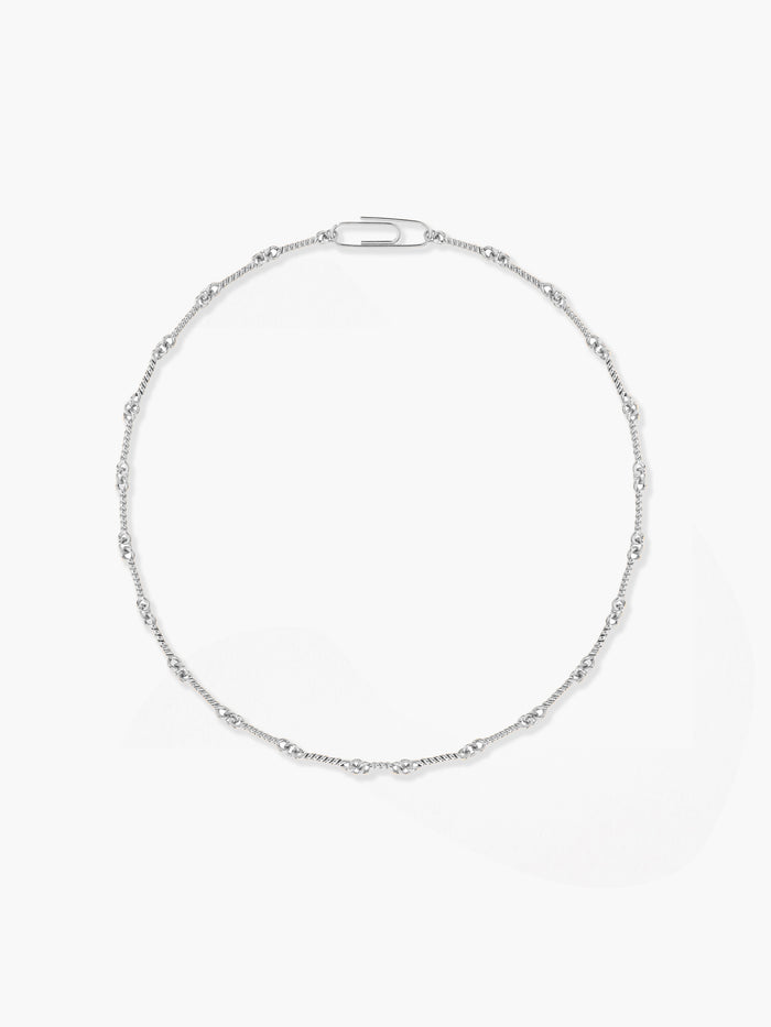 Silver-plated twisted chain