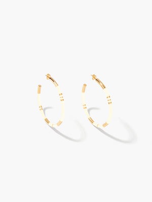 Positano ivory hoop earrings