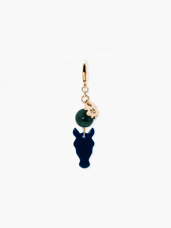 Navy horse charm