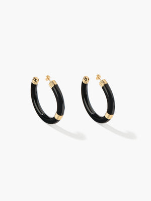 Boucles d'oreilles Katt noires