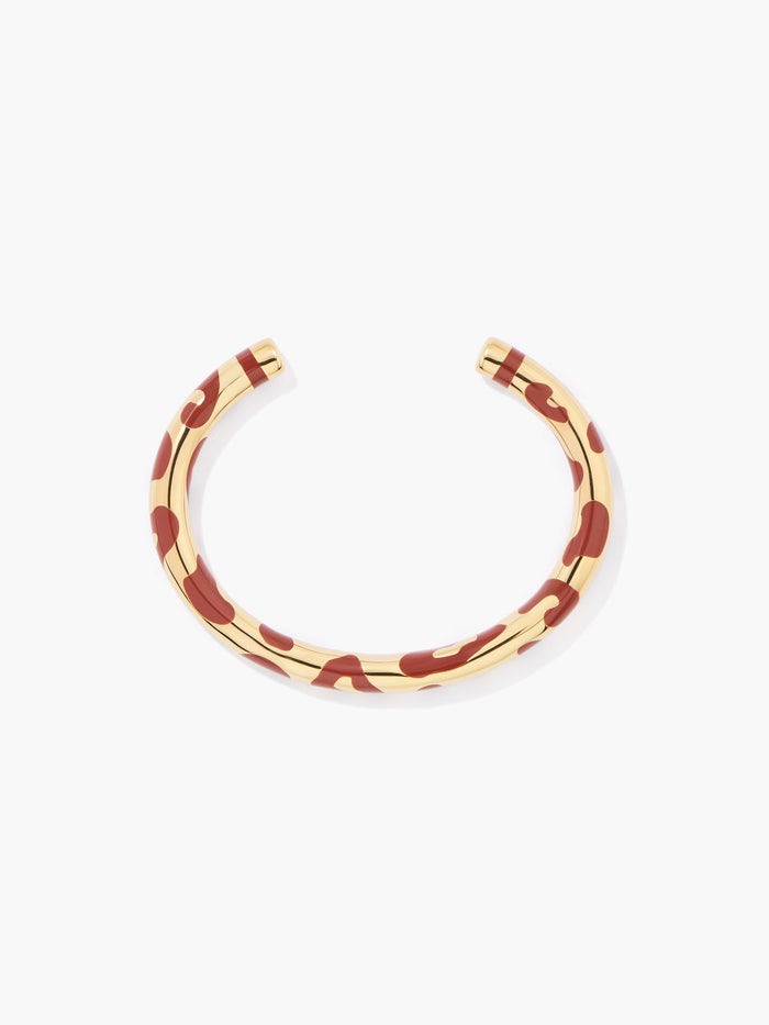 Positano Leopard-Print Burgundy Bangle