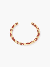 Positano Leopard-Print Burgundy Bangle