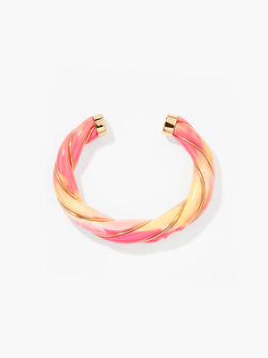 Jonc Diana Tie & Dye jaune et rose