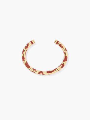 Positano Leopard-Print Burgundy Bangle