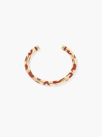 Positano Leopard-Print Burgundy Bangle