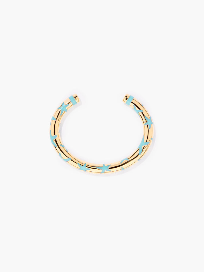 aurélie bidermann Jonc Positano turquoise étoiles de mer SS25BR10 MG
