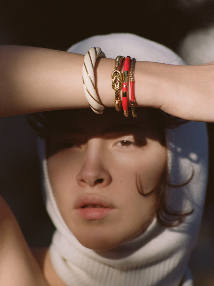 Positano coral bangle