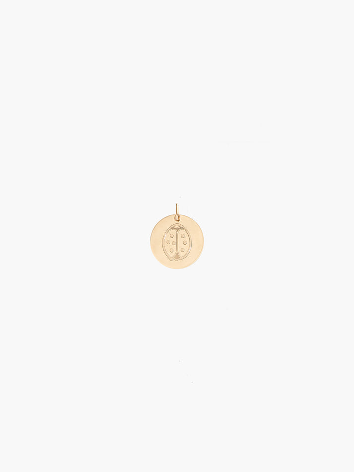 aurélie bidermann Pendentif Médaille or Coccinelle MLEPD01COC YG MM