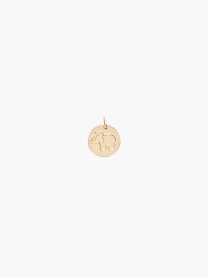 Elephant gold medal pendant