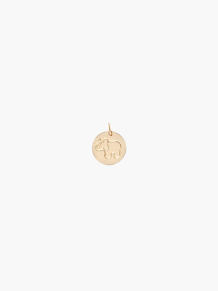 Elephant gold medal pendant