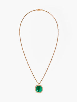 Miki malachite long necklace