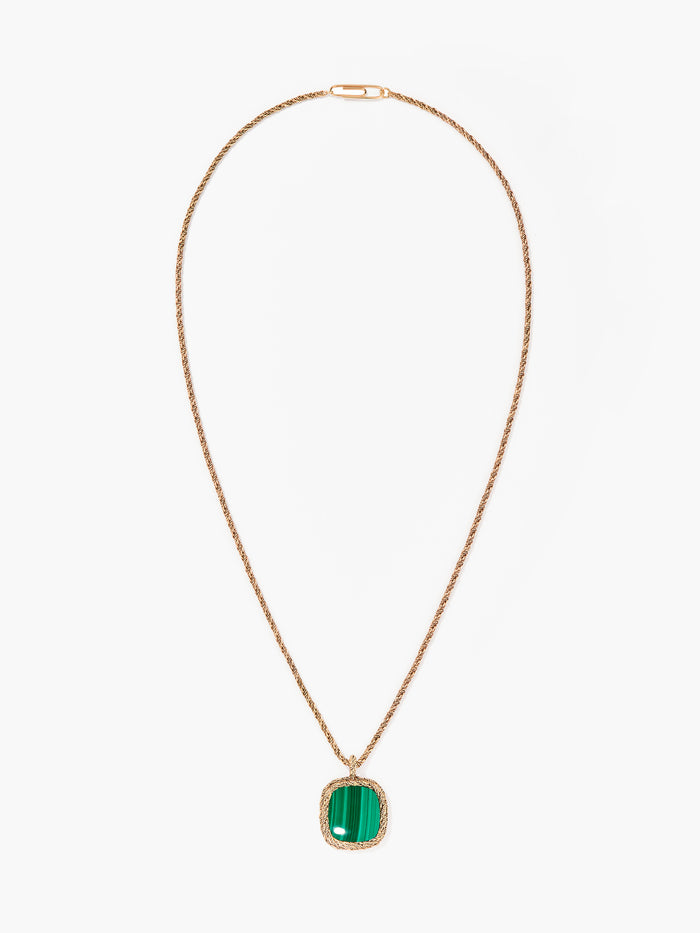 Miki malachite long necklace