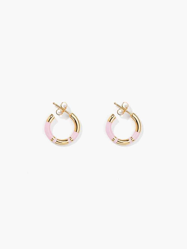 aurélie bidermann Mini crèoles Positano baby pink SS18BO10 MG