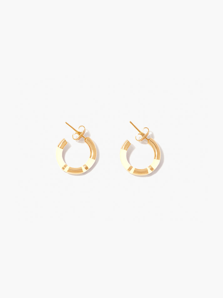 aurélie bidermann Mini créoles Positano Ivoire SS19BO18 MG PM