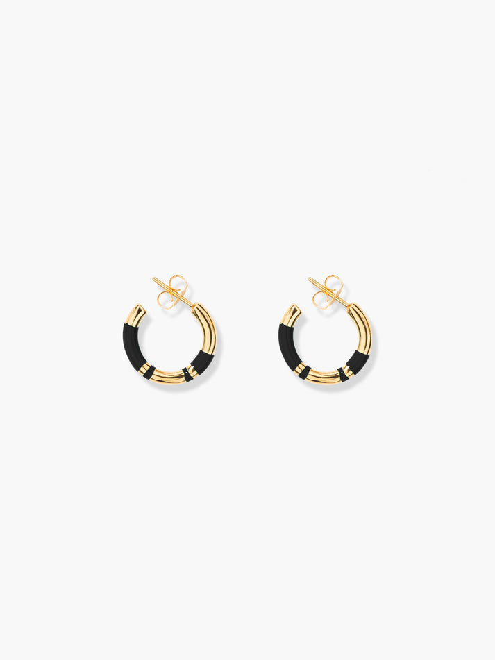 aurélie bidermann Mini Créoles Positano Noires POSBO01C2 MG PM
