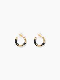 Positano Black Mini hoop earrings