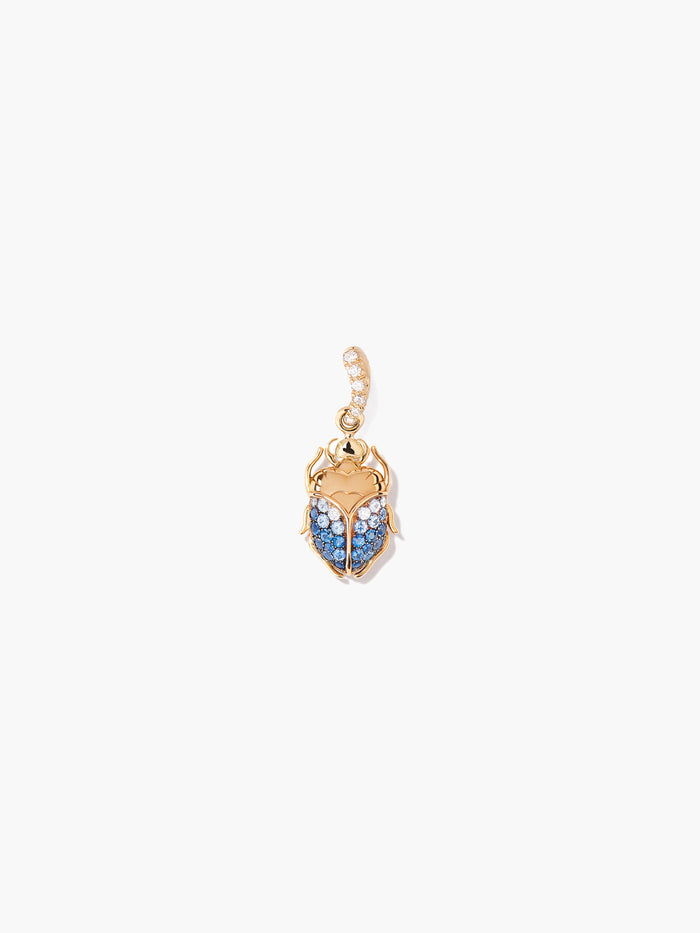 Blue sapphires Beetle pendant