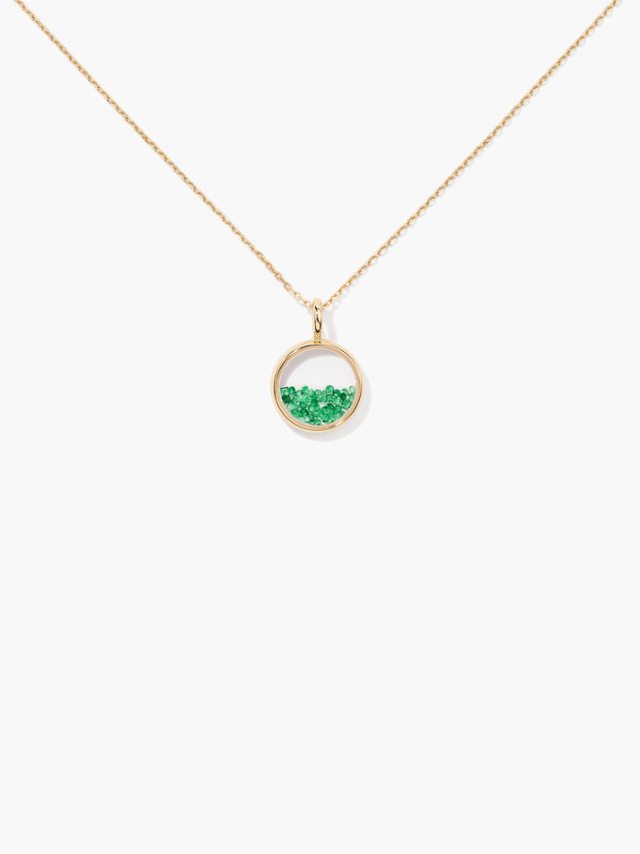 aurélie bidermann Pendentif Mini Chivor Emeraudes CHISA00EM YG_CHNFOR03 YG