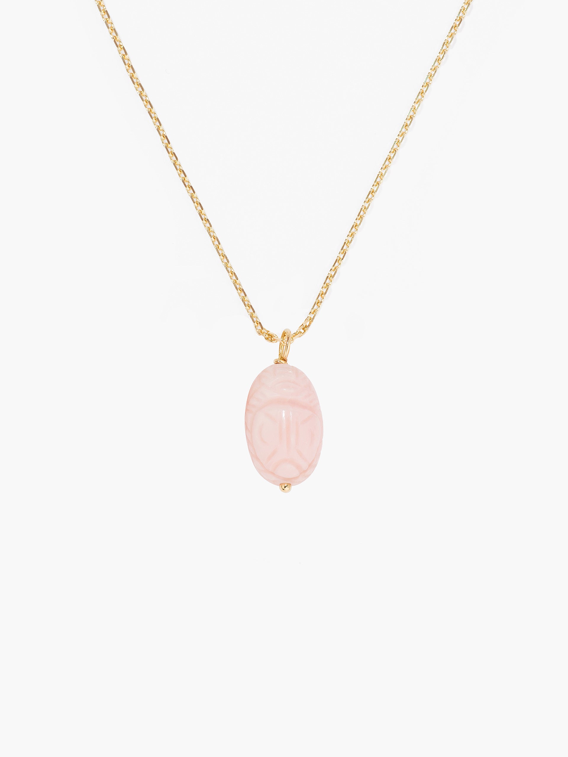 Pendentif En Argent 925 Avec Camées Cornéole Opale Rose - Longueur 45 Cm - Neuf Delmaoro