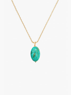 Pendentif Scarabée Turquoise moyen modèle