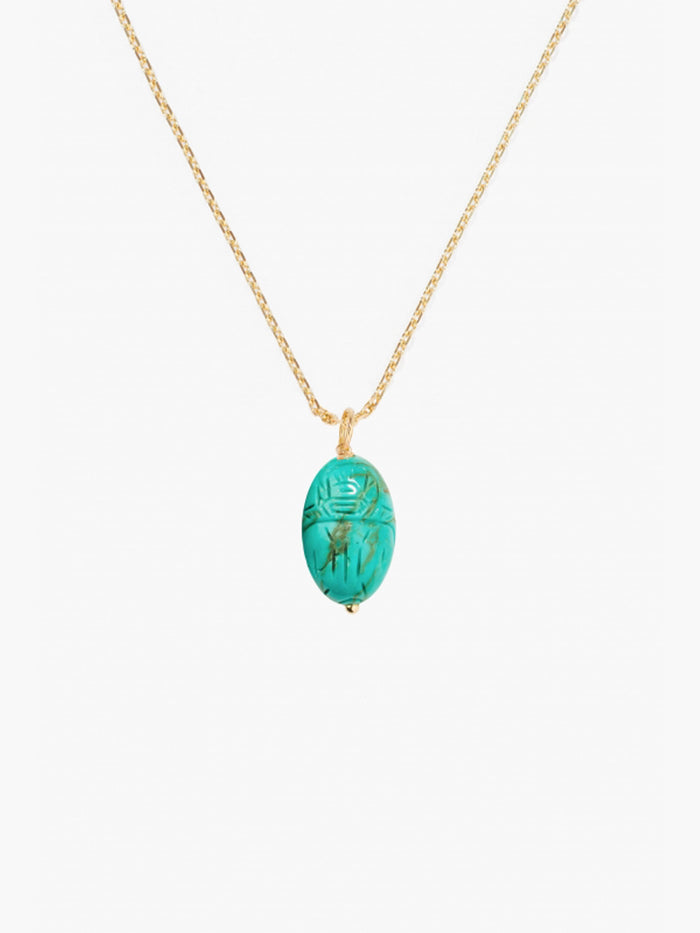 Medium Turquoise beetle pendant